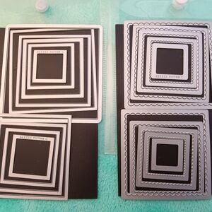 Two Stampin Up Sizzix "Square Nested" Die Sets